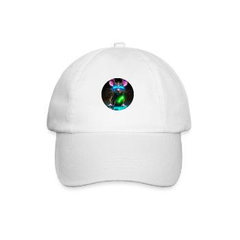 Cyber-Maus - Baseballkappe - Weiß/Weiß - Vorne