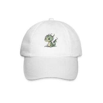 Cute Little Dragon - Baseballkappe - Weiß/Weiß - Vorne