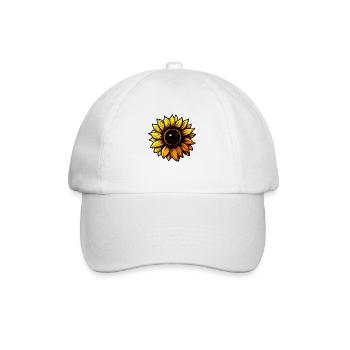 Sonnenblume - Baseballkappe - Weiß/Weiß - Vorne