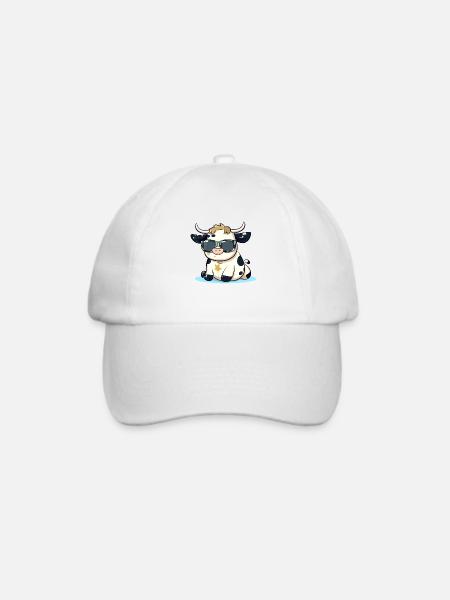 Lola die Kuh - Baseballkappe - Weiß/Weiß