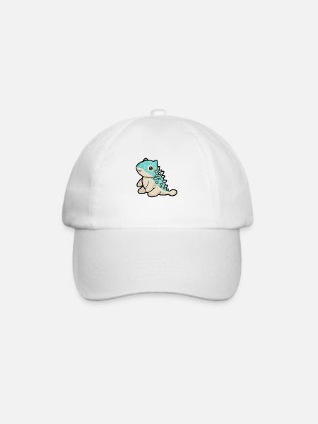 hugadino Ankylosaurus, Dino, süßer Dinosaurier - Baseballkappe - Weiß/Weiß