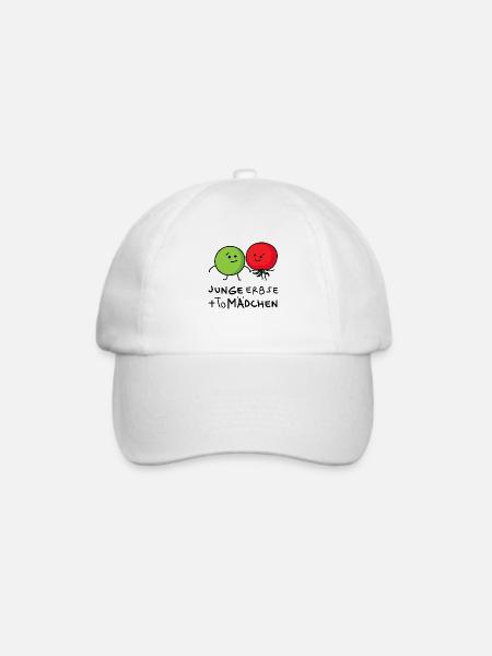 Junge und Mädchen Paar - Baseballkappe - Weiß/Weiß