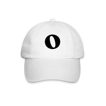 Buchstabe o - Baseballkappe - Weiß/Weiß - Vorne