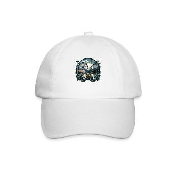 Verlassener Vergnügungspark - Baseballkappe - Weiß/Weiß - Vorne