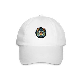 Mystischer Wolfskreis - Baseballkappe - Weiß/Weiß - Vorne