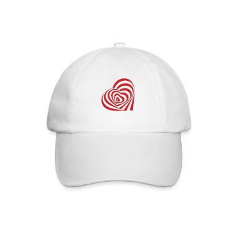 Herz Liebe Moderne Herzen - Baseballkappe - Weiß/Weiß - Vorne