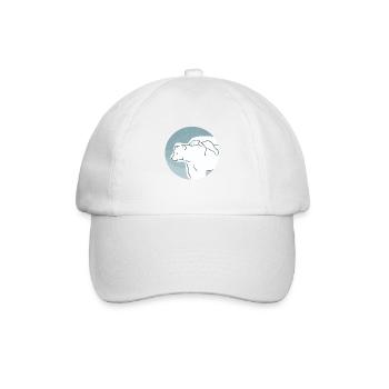 Eisbär mit Jungem - Baseballkappe - Weiß/Weiß - Vorne