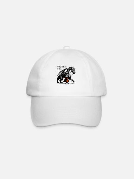 Doing Dragon Things - Baseballkappe - Weiß/Weiß