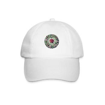 Rosen - Baseballkappe - Weiß/Weiß - Vorne