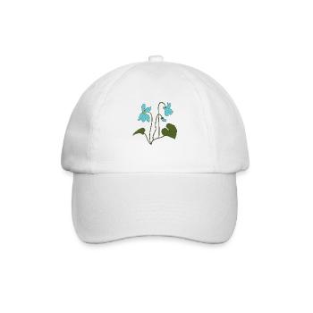 veilchen türkis - Baseballkappe - Weiß/Weiß - Vorne