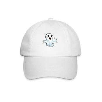 Ghost Halloween - Baseballkappe - Weiß/Weiß - Vorne