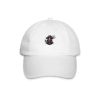 Pirat Captain Kapitän - Baseballkappe - Weiß/Weiß - Vorne