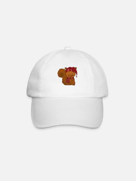 Eichhörnchen - Baseballkappe - Weiß/Weiß
