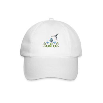 Bunter Vogel - Baseballkappe - Weiß/Weiß - Vorne