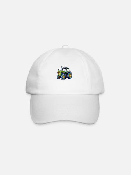 traktor trecker - Baseballkappe - Weiß/Weiß