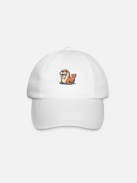 seehund - Baseballkappe - Weiß/Weiß