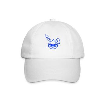 Hase Sonnenbrille Cool Hasenzähne Kaninchen Lustig - Baseballkappe - Weiß/Weiß - Vorne