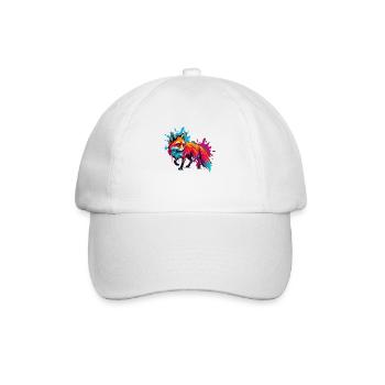 fuchs paint - Baseballkappe - Weiß/Weiß - Vorne