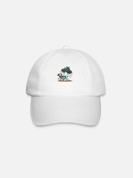 ufo kuh - Baseballkappe - Weiß/Weiß