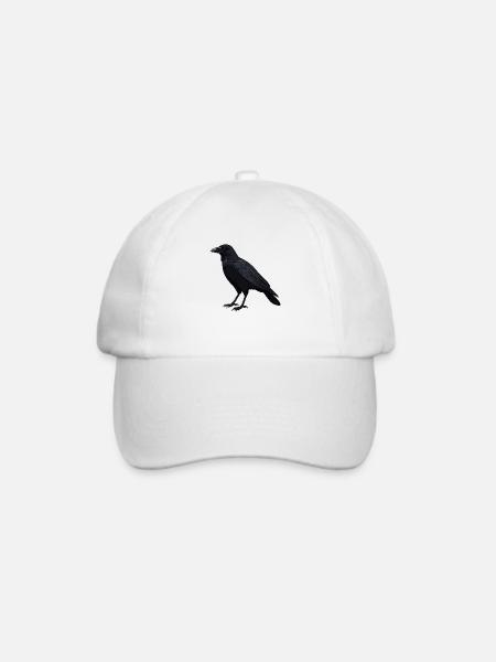Krähe - Baseballkappe - Weiß/Weiß