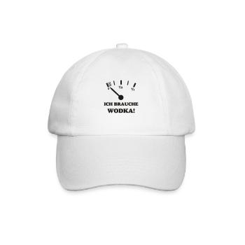 ICH BRAUCHE WODKA - Baseballkappe - Weiß/Weiß - Vorne