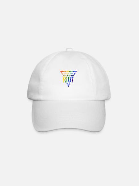 First Pride was a riot LGBT Stonewall CSD Gay - Baseballkappe - Weiß/Weiß