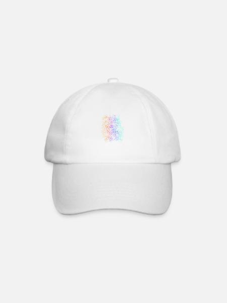 Bunte Farb Spritzer - Baseballkappe - Weiß/Weiß
