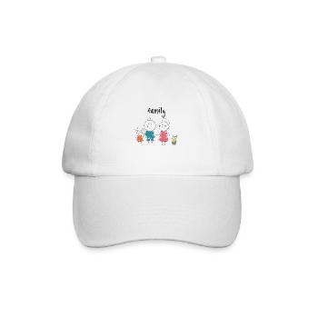 Familie Vater Mutter Geschenk Muttertag Vatertag - Baseballkappe - Weiß/Weiß - Vorne