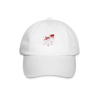 Blood - Blut - Baseballkappe - Weiß/Weiß - Vorne