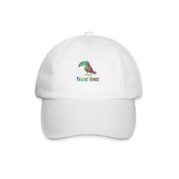 Tropic Vibes | tropisch Karibik Urlaub Tukan Vogel - Baseballkappe - Weiß/Weiß - Vorne