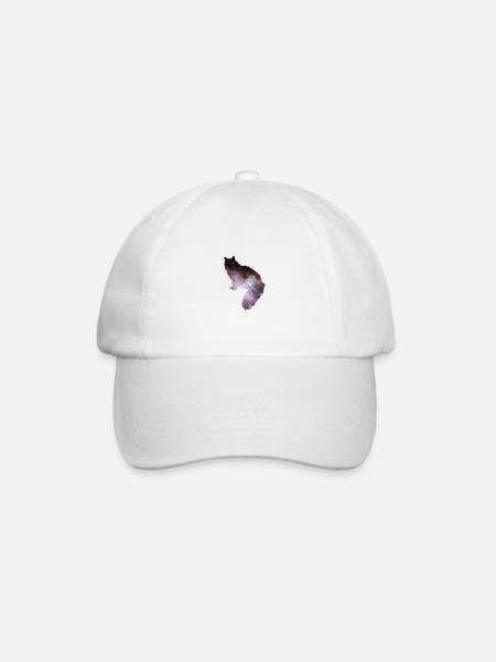 Katze Galaxie 2 - Baseballkappe - Weiß/Weiß