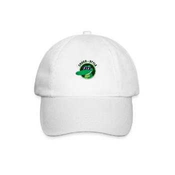 Cooles stylisches Krokodil - Baseballkappe - Weiß/Weiß - Vorne