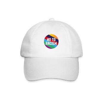 No to Racism - Baseballkappe - Weiß/Weiß - Vorne