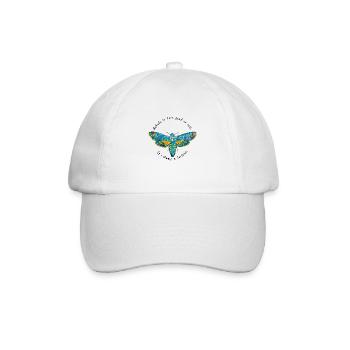 Totenkopfschwärmer - Baseballkappe - Weiß/Weiß - Vorne