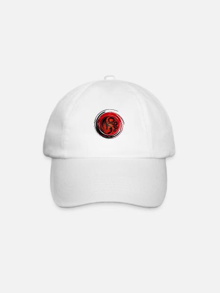Yin Yang, Yin Yang Symbol, Yin Yang Taoism, Y - Baseballkappe - Weiß/Weiß