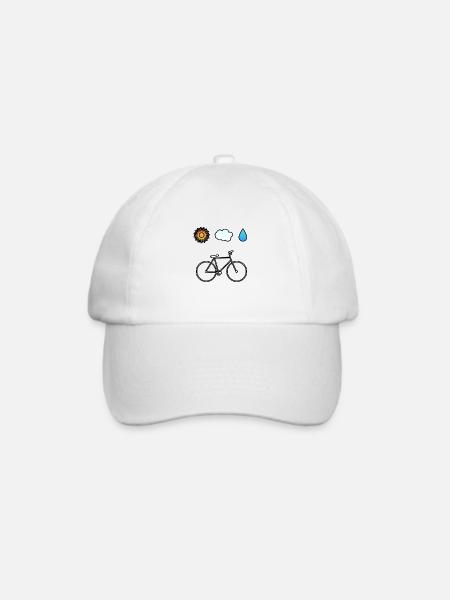 Fahrrad Design, Rad und Sport. Bike Love - Baseballkappe - Weiß/Weiß