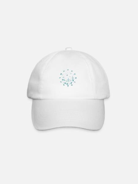 Zodiac Signs - Baseballkappe - Weiß/Weiß