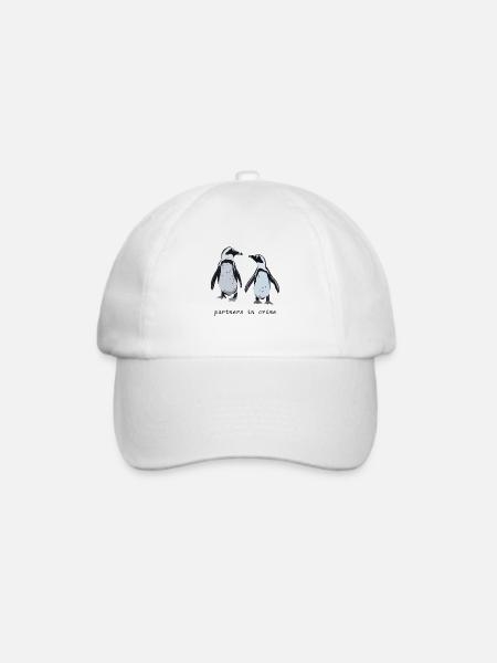 cute Pinguins / Partners in crime - Baseballkappe - Weiß/Weiß