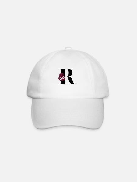 Buchstabe R blühende - Baseballkappe - Weiß/Weiß
