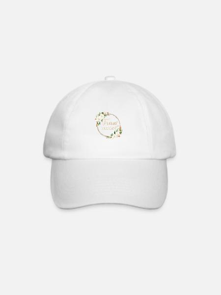 Kranz Team Bride personalisierbar - Baseballkappe - Weiß/Weiß