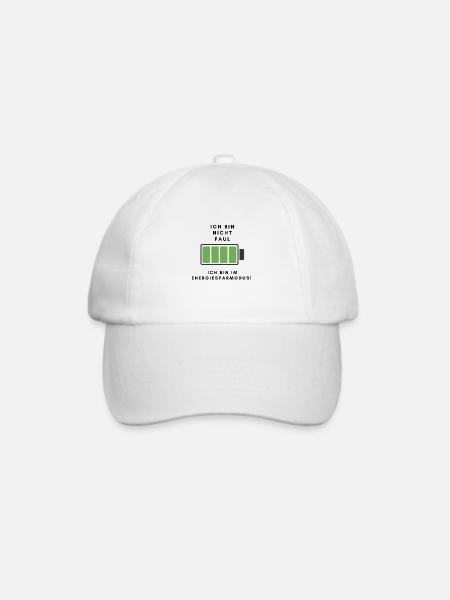 Ich bin nicht faul - Baseballkappe - Weiß/Weiß
