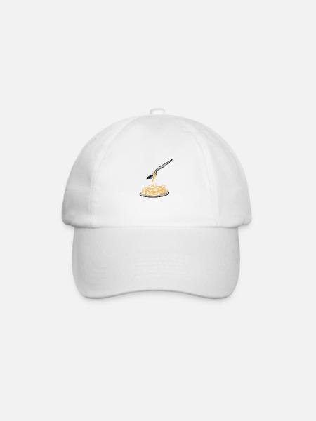 spaghetti symbol - Baseballkappe - Weiß/Weiß