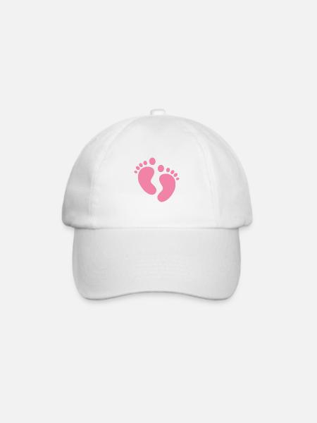 Baby Feet Babyfüße - Baseballkappe - Weiß/Weiß