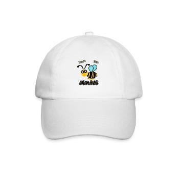 Lustige Biene - Baseballkappe - Weiß/Weiß - Vorne