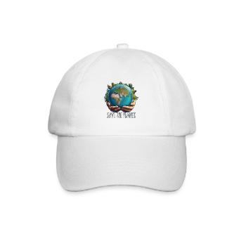 SAVE THE PLANET - Baseballkappe - Weiß/Weiß - Vorne
