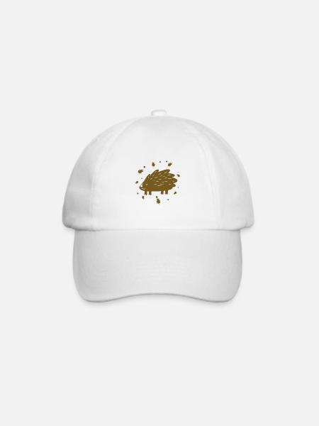 Igel - Baseballkappe - Weiß/Weiß