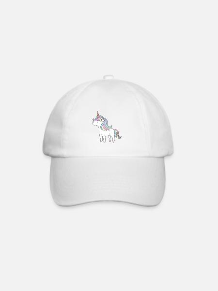 Einhorn Unicorn - Baseballkappe - Weiß/Weiß