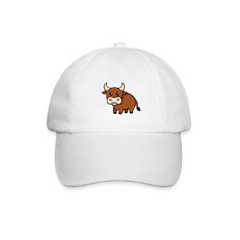Sternzeichen Stier - Baseballkappe - Weiß/Weiß - Vorne