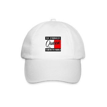 Queen King Queen Pärchenoutfit - Baseballkappe - Weiß/Weiß - Vorne
