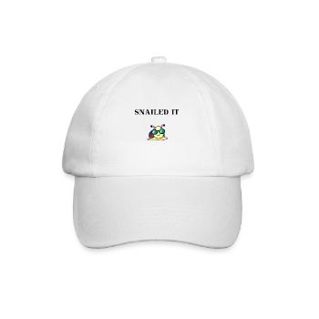Schnecke cool Snailed it Geschenkidee Sonnenbrille - Baseballkappe - Weiß/Weiß - Vorne
